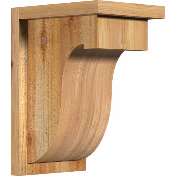 Ekena Millwork Del Monte Rough Sawn Corbel w/Backplate, Western Red Cedar, 8"W x 10"D x 14"H COR08X10X14DEL01RWR - main